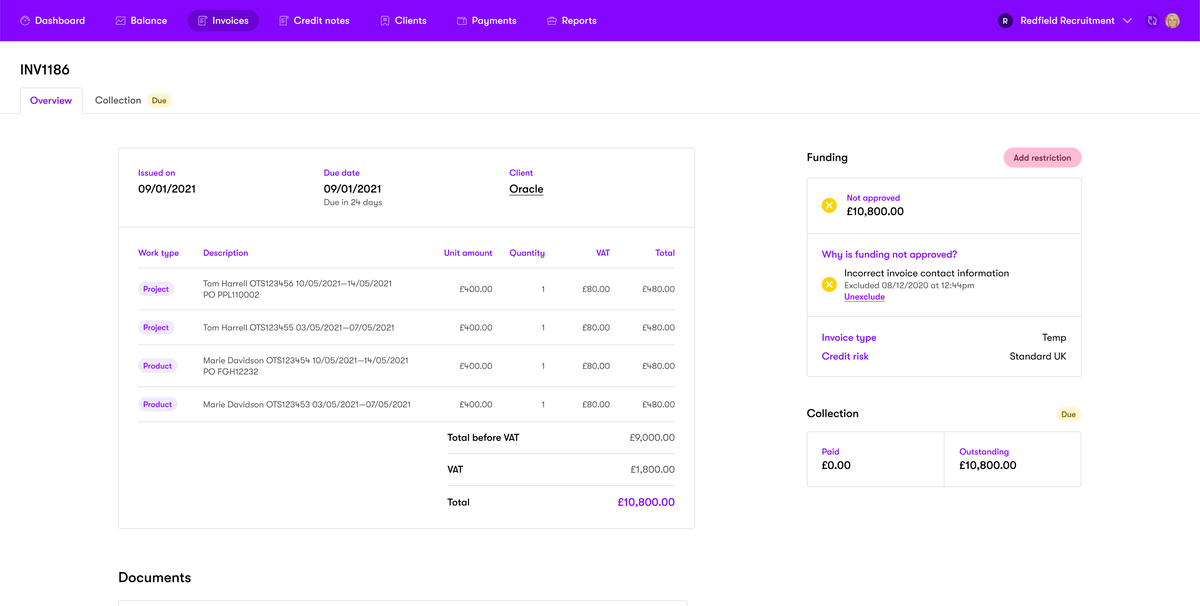 Candidate profile screenshot
